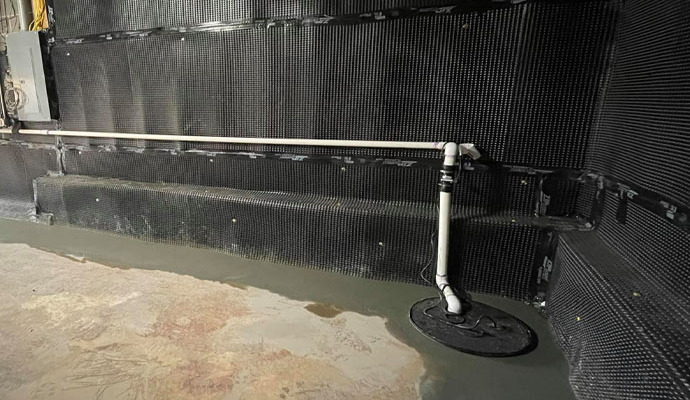 Basement waterproofing