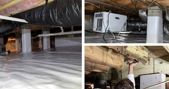 Encapsulation dehumidification Crawl Space repair