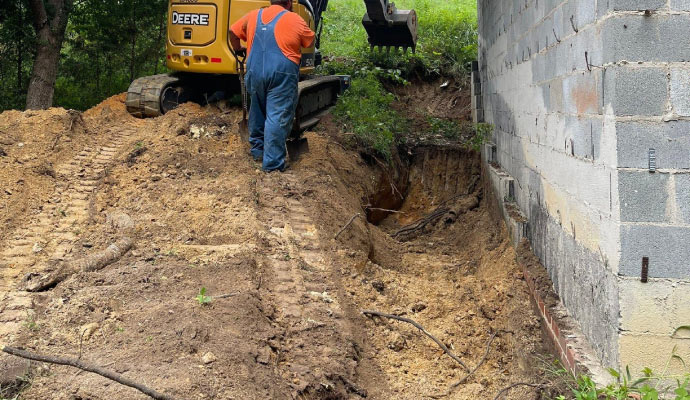 Foundation exterior waterproofing