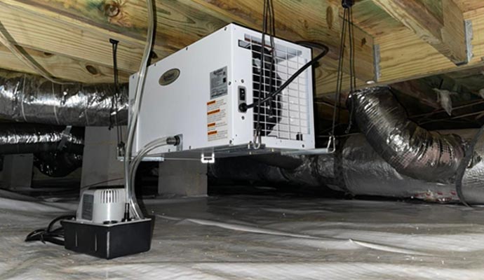 Installed dehumidification system