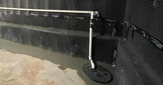 Brand new sump-pump installed in the basement