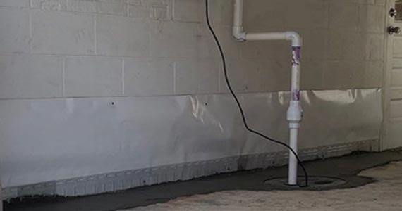 Professional expert maintaining sump-pump